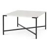 Kirkland's Home White And Onyx Marble Top Square Coffee Table- Coffee Tables