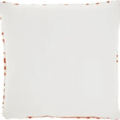 Kirkland's Home White And Orange Tufted Geo Throw Pillow- Pillows