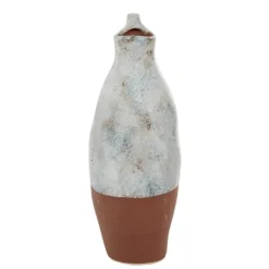 Kirkland's Home White And Rust Brown Ceramic Vase, 14 In.- Vases