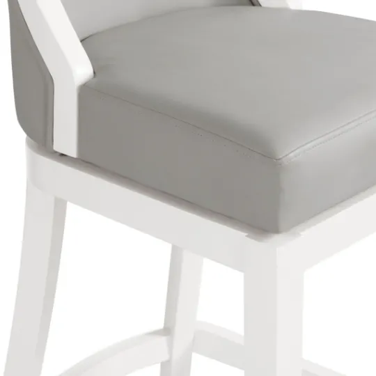 Kirkland's Home White And Swivel Bar Stools, Set Of 2- Bar Stools & Counter Height Stools