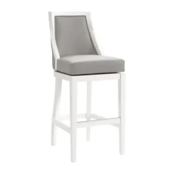 Kirkland's Home White And Swivel Bar Stool- Bar Stools & Counter Height Stools