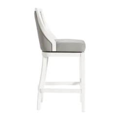 Kirkland's Home White And Swivel Bar Stool- Bar Stools & Counter Height Stools