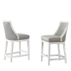 Kirkland's Home White And Swivel Counter Stools, Set Of 2- Bar Stools & Counter Height Stools
