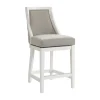 Kirkland's Home White And Swivel Counter Stool- Bar Stools & Counter Height Stools