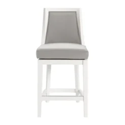 Kirkland's Home White And Swivel Counter Stool- Bar Stools & Counter Height Stools