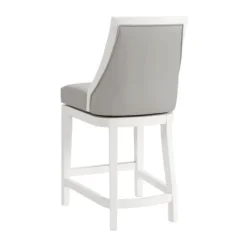 Kirkland's Home White And Swivel Counter Stool- Bar Stools & Counter Height Stools
