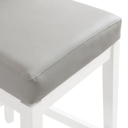 Kirkland's Home White And Swivel Counter Stool- Bar Stools & Counter Height Stools