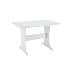 Kirkland's Home White And Upholstered 3-Pc Dining Nook Set- Dining Sets