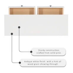 Kirkland's Home White Antique Pine X Console Table- Entryway Furniture