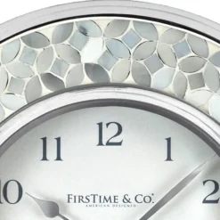 Kirkland's Home White Arabesque Mosaic Frame Wall Clock- Clocks