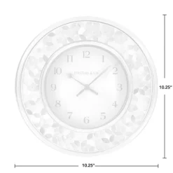 Kirkland's Home White Arabesque Mosaic Frame Wall Clock- Clocks