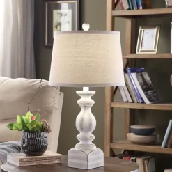 Kirkland's Home White Balastra Table Lamp With Square Base- Table Lamps