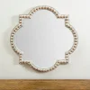 Kirkland's Home White Beaded Quatrefoil Wall Mirror- Decorative Mirrors
