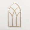 Kirkland's Home White Beaded Wood Arched Wall Plaque- Wall Plaques