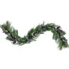 Kirkland's Home White Berries & Houndstooth Bows Christmas Garland- Arrangements & Greenery