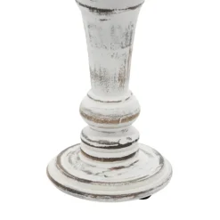 Kirkland's Home White Brushstroke 3-Pc. Pillar Candle Holder Set- Candle Holders