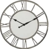Kirkland's Home White Cambrie Ceramic Wall Clock- Clocks