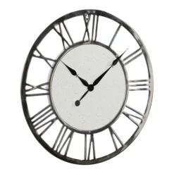 Kirkland's Home White Cambrie Ceramic Wall Clock- Clocks