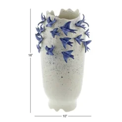 Kirkland's Home White Ceramic Coastal Vase, 18 In.- Vases