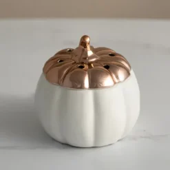 Kirkland's Home White Ceramic Pumpkin Wax Warmer- Home Fragrance