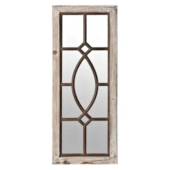 Kirkland's Home White Distressed Panel Wall Mirror- Decorative Mirrors