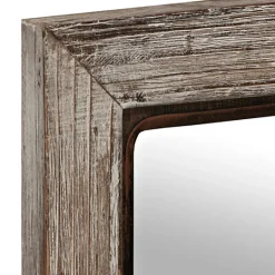 Kirkland's Home White Distressed Panel Wall Mirror- Decorative Mirrors