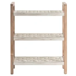 Kirkland's Home White Distressed Wood Bookshelf- Bookshelves