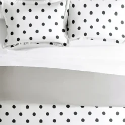 Kirkland's Home White Dotted Reversible 2-Pc. Twin Duvet Cover Set- Duvets