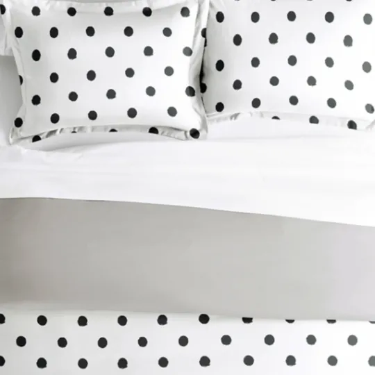 Kirkland's Home White Dotted Reversible 2-Pc. Twin Duvet Cover Set- Duvets