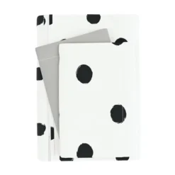 Kirkland's Home White Dotted Reversible 2-Pc. Twin Duvet Cover Set- Duvets