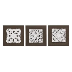Kirkland's Home White Embellished Trinity Wall Plaques, Set Of 3- Wall Plaques
