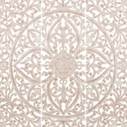 Kirkland's Home White Floral Wood Carving 3-Pc. Wall Plaque- Wall Plaques