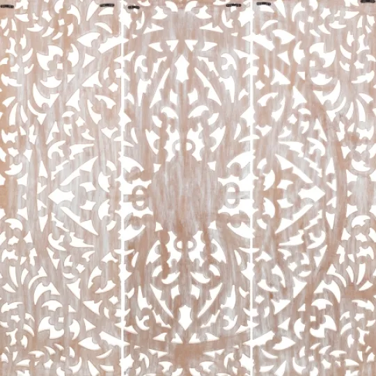 Kirkland's Home White Floral Wood Carving 3-Pc. Wall Plaque- Wall Plaques