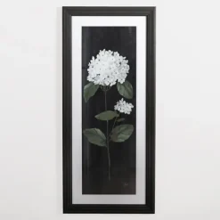 Kirkland's Home White Flower On Black I Framed Art Print- Framed Art