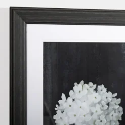 Kirkland's Home White Flower On Black I Framed Art Print- Framed Art