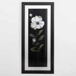 Kirkland's Home White Flower On Black I Framed Art Print- Framed Art