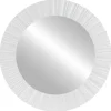 Kirkland's Home White Fluted Contemporary Wall Mirror- Decorative Mirrors