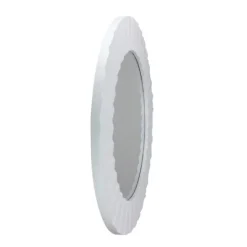 Kirkland's Home White Fluted Contemporary Wall Mirror- Decorative Mirrors