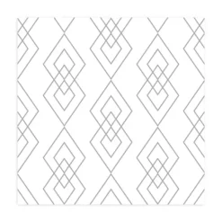 Kirkland's Home White Geometric Diamond Peel And Stick Wall Mural- Wall Murals & Wall Decals