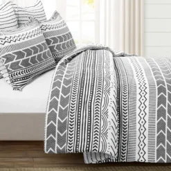 Kirkland's Home White Geometric King 5-Pc. Comforter Set- Comforters