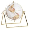 Kirkland's Home White Globe With Gold Linear Base- Statues & Figurines