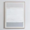 Kirkland's Home White Gray Abstract Framed Wall Art- Framed Art
