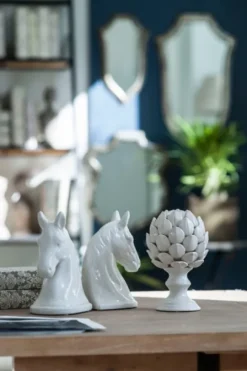 Kirkland's Home White Horsehead 2-Pc. Bookends- Decorative Accents