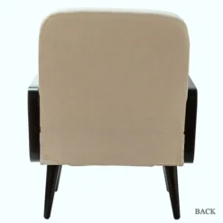 Kirkland's Home White Linen And Rattan Accent Chair- Accent Chairs