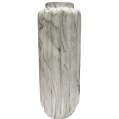 Kirkland's Home White Marble Resin Floor Vase, 41 In.- Vases
