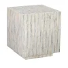 Kirkland's Home White Mother Of Pearl Striped Side Table- Accent & End Tables