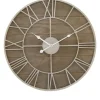 Kirkland's Home White Natural Wood Raised Clock- Clocks
