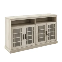 Kirkland's Home White Oak Glass Door Tv Stand, 58 In.- Tv Stands & Media Consoles
