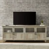 Kirkland's Home White Oak Glass Paneled Door Tv Stand- Tv Stands & Media Consoles