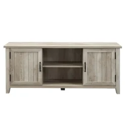 Kirkland's Home White Oak Grooved Door Tv Stand- Tv Stands & Media Consoles